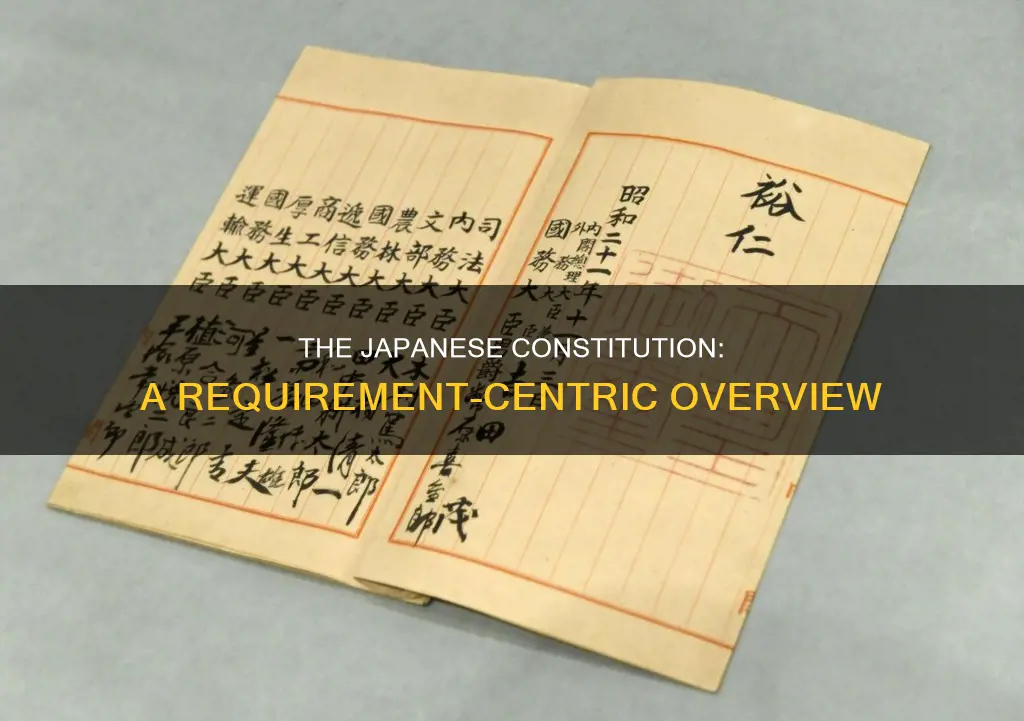 which requirement is written into the japanese constitution