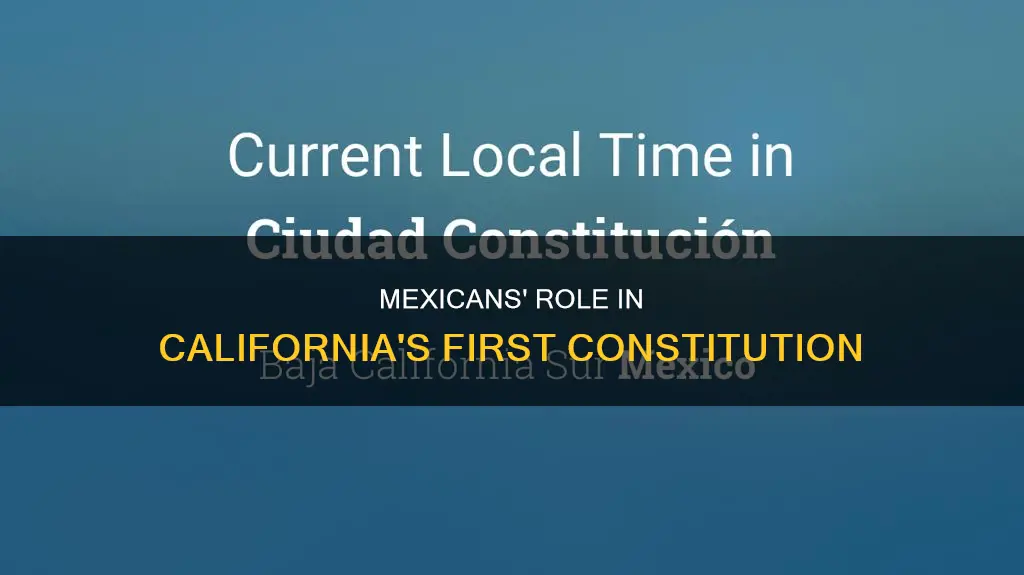 which role did mexicans play in the first california constitution