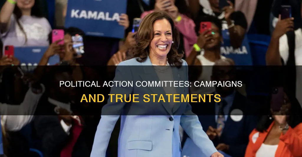 which statement about political action committees and campaigns is true