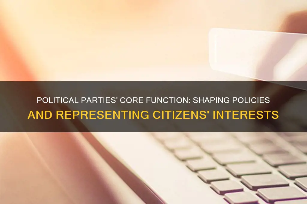 which statement best describes a primary role of political parties