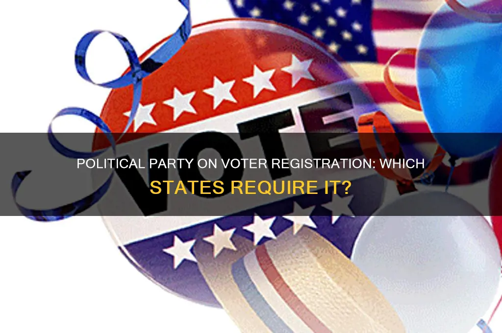 which states ask for a political party on voter registration