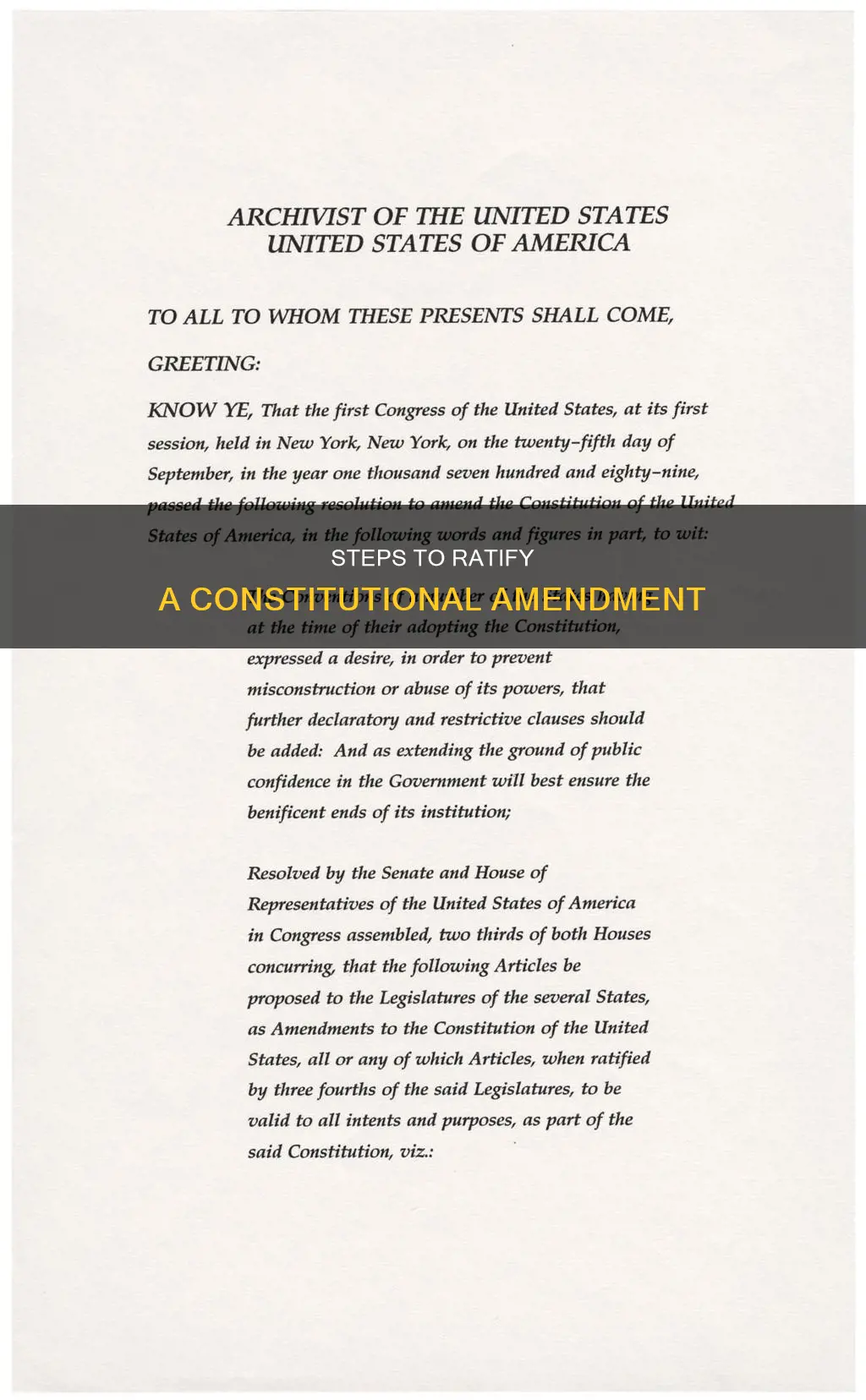 which steps must be taken to ratify a constitutional amendment