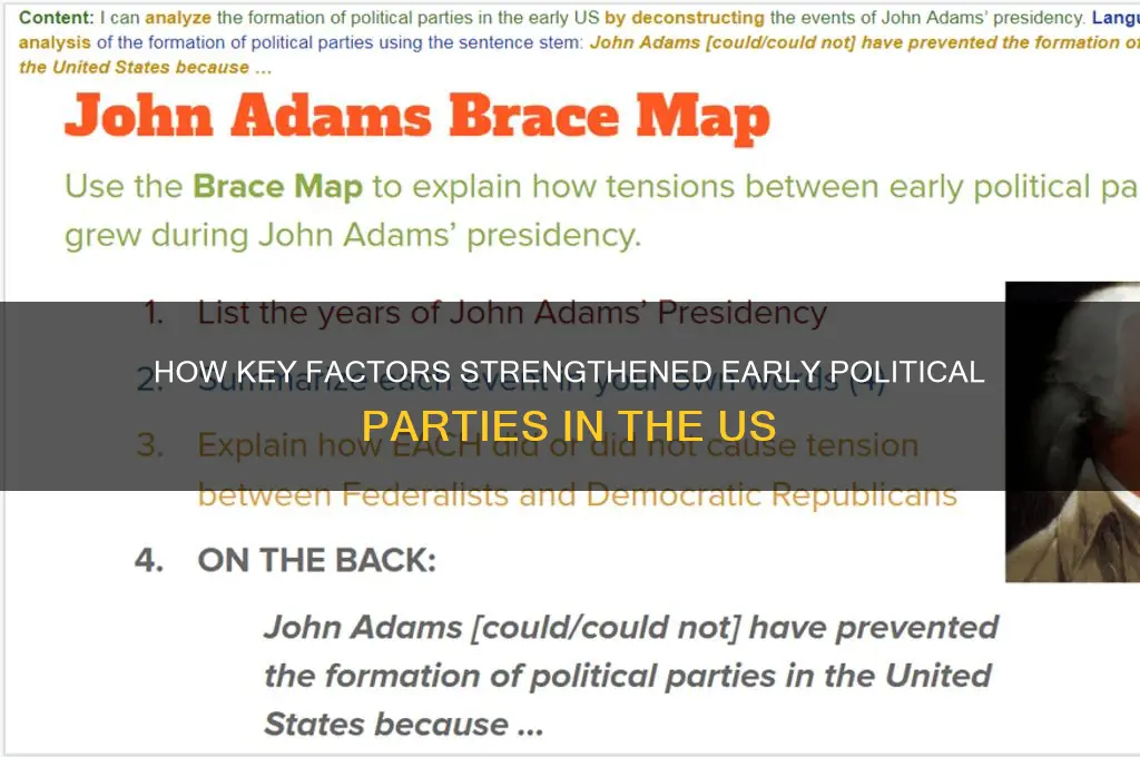 which strengthened early political parties in the us