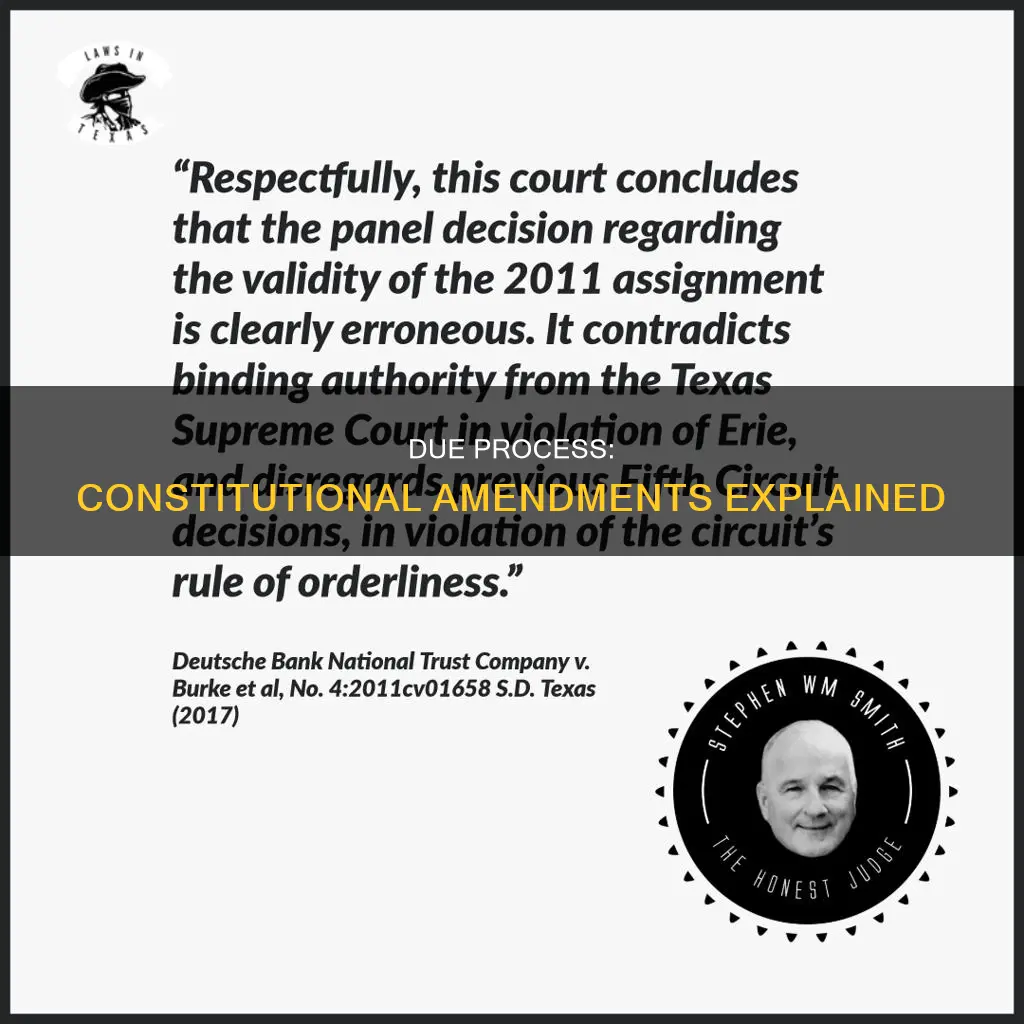 which two constitutional amendments use the term due process