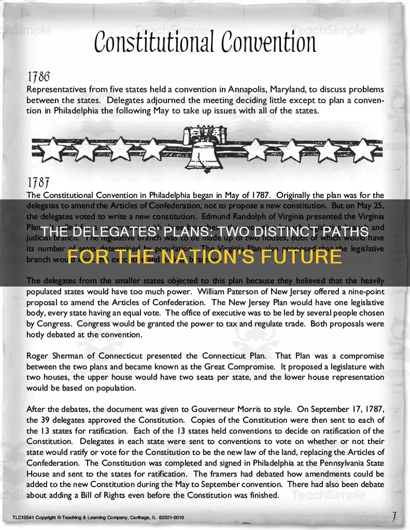 which two plans were created by the delegates