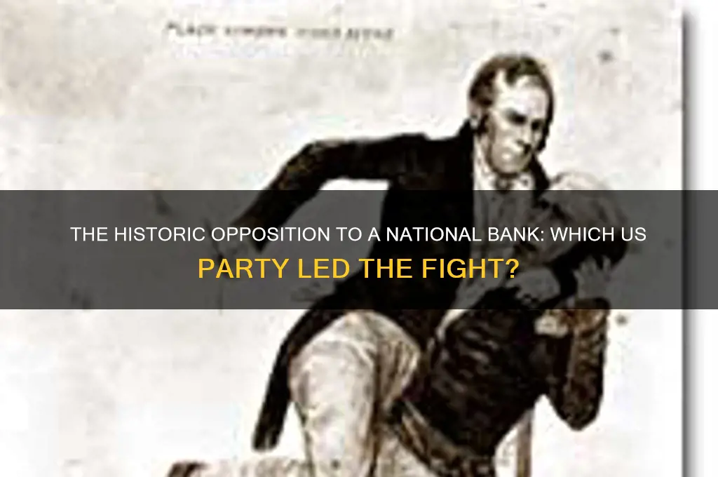 which us political party strongly opposed a national bank
