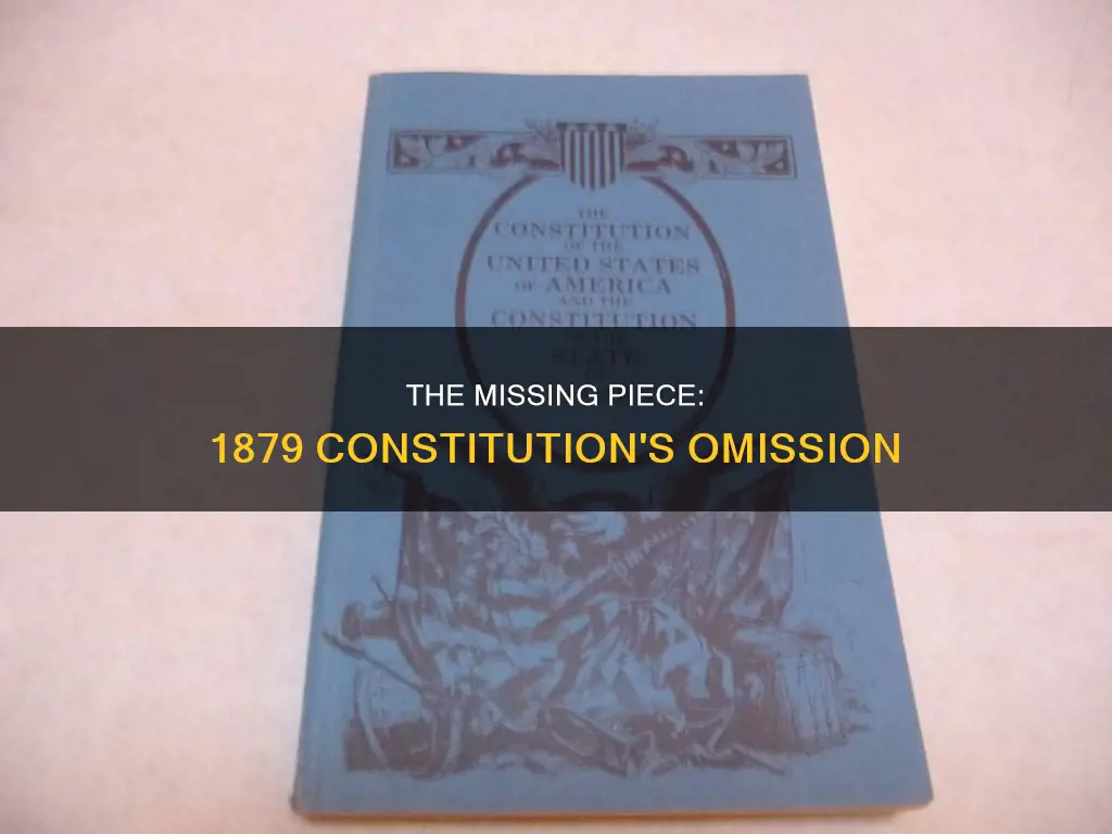 which was not part of the constitution of 1879