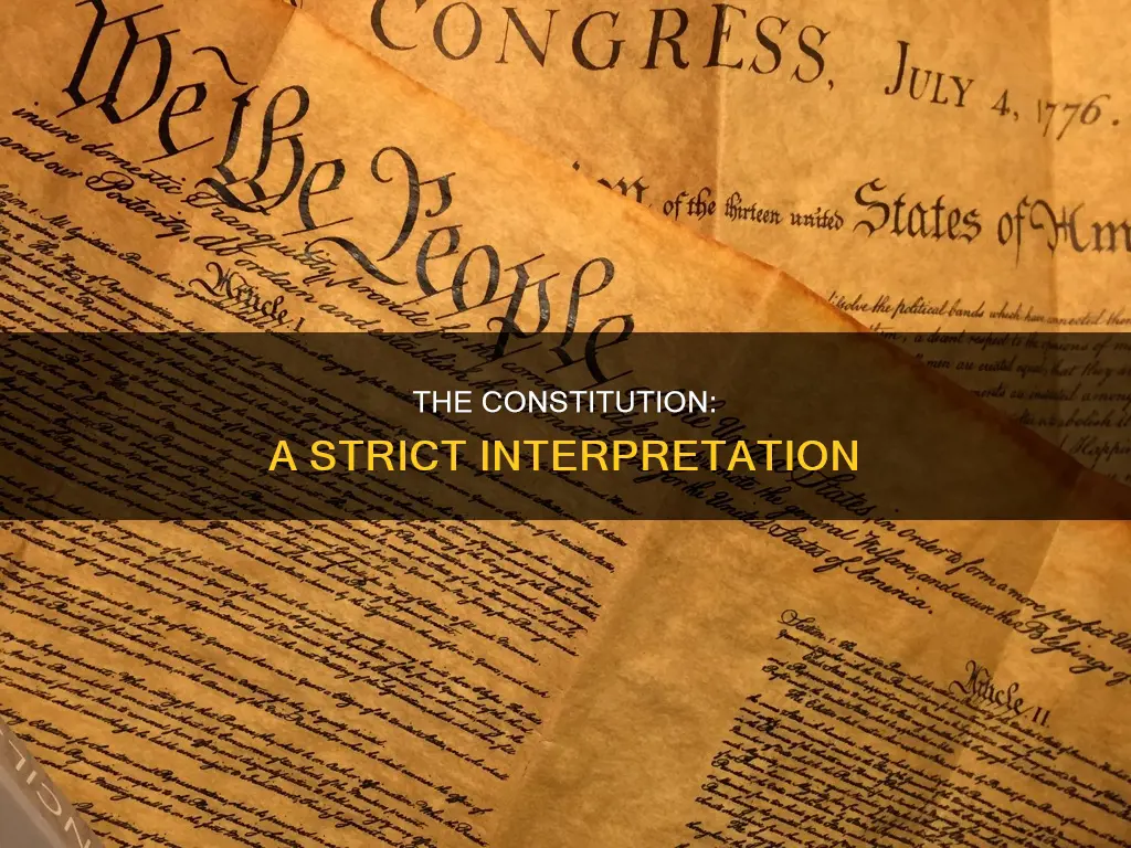 who believed the constitution should be read narrowly and literally