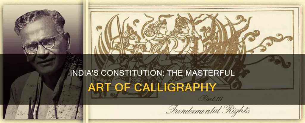who calligraphed indian constitution