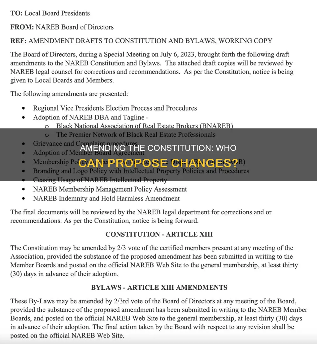 who can propose a formal amendment to the constitution