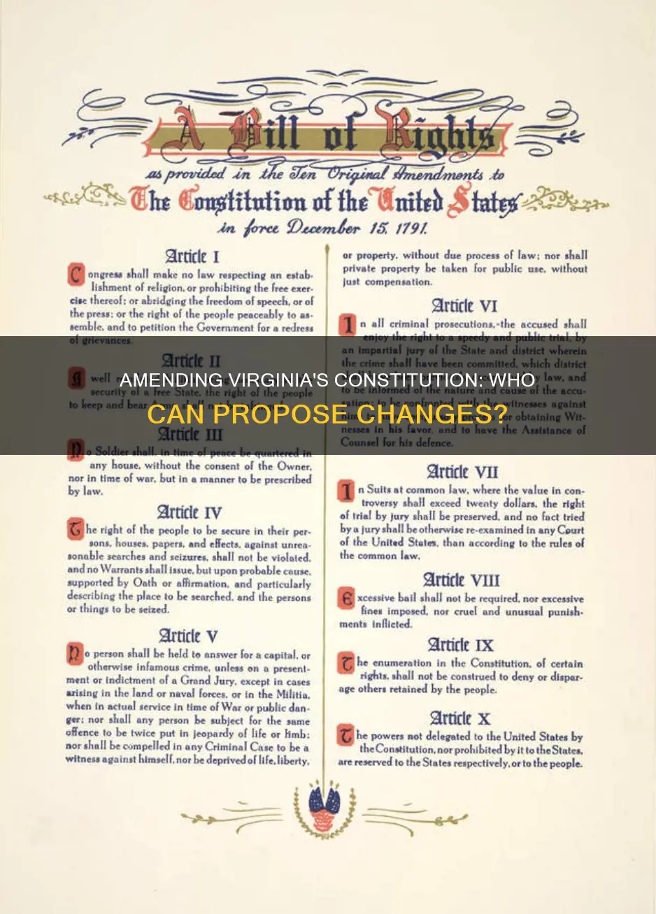 who can propose an amendment to the virginia constitution