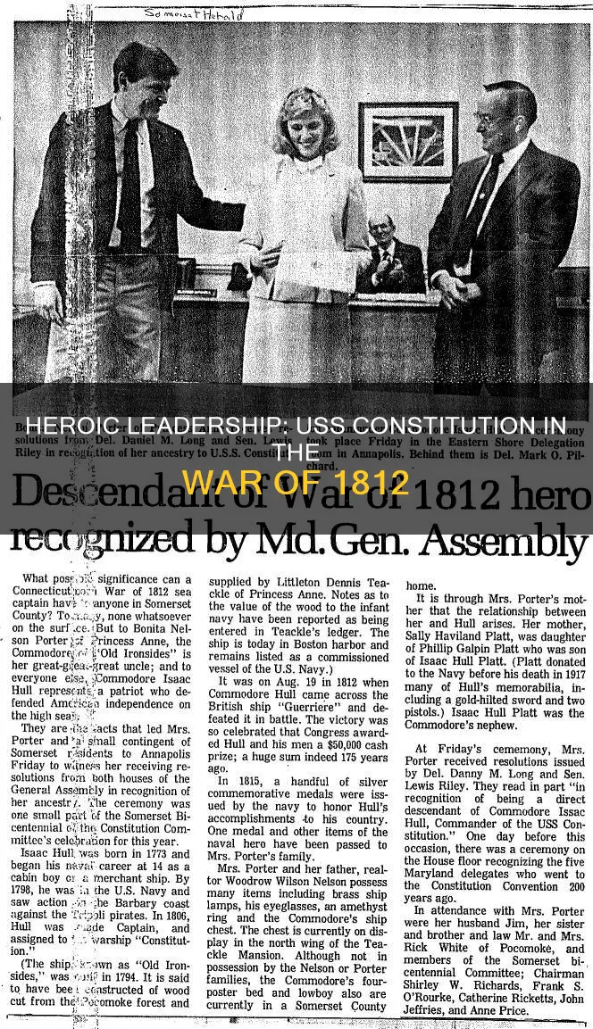 who commanded the uss constitution during the war of 1812