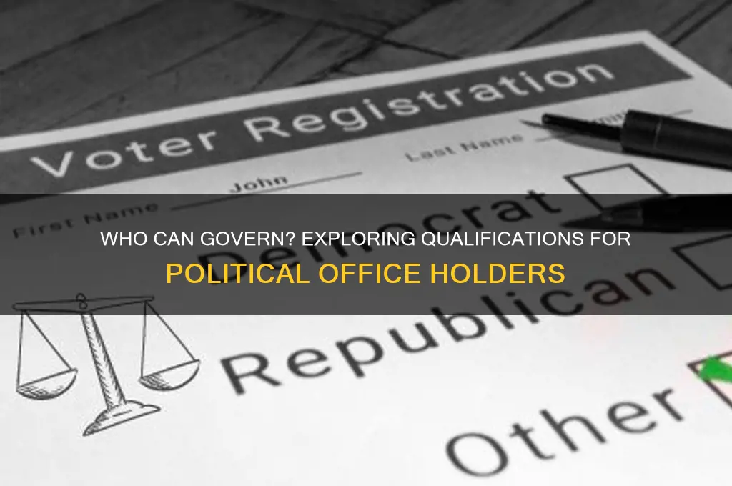 who could hold political office