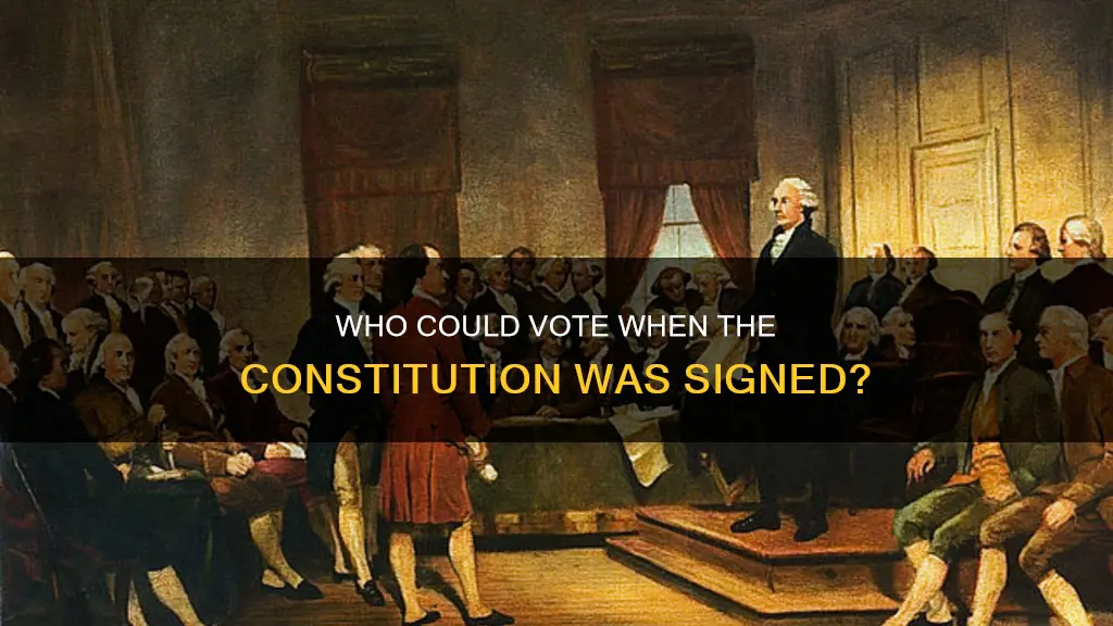 who could vote in 1787 when the constitution was signed