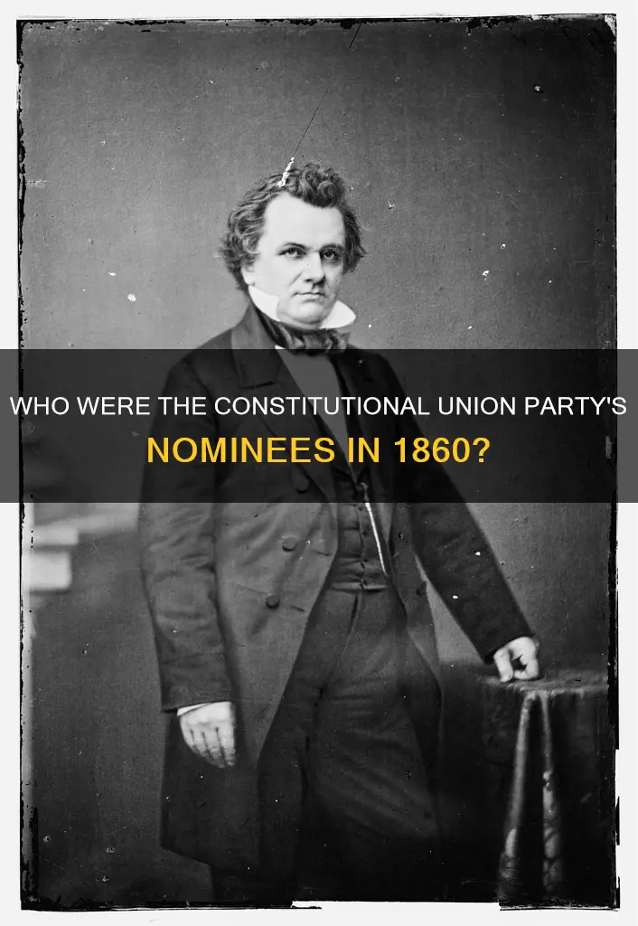 who did the constitutional union party nominate in 1860