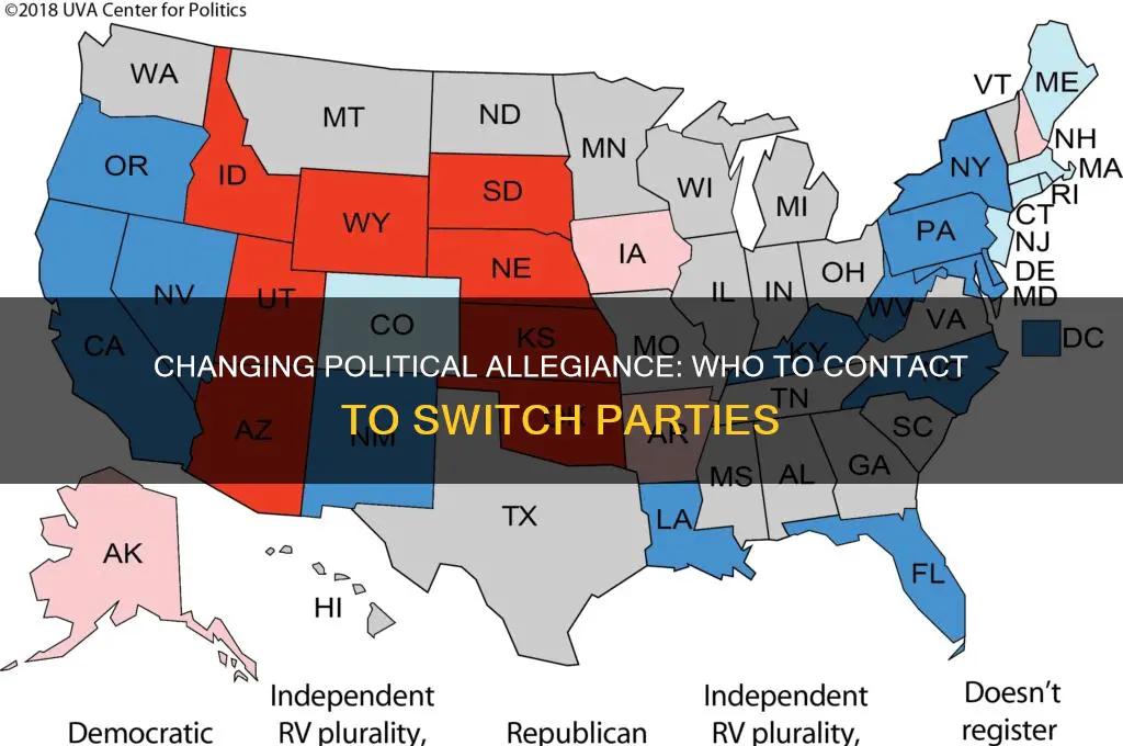 who do i call to switch political parties
