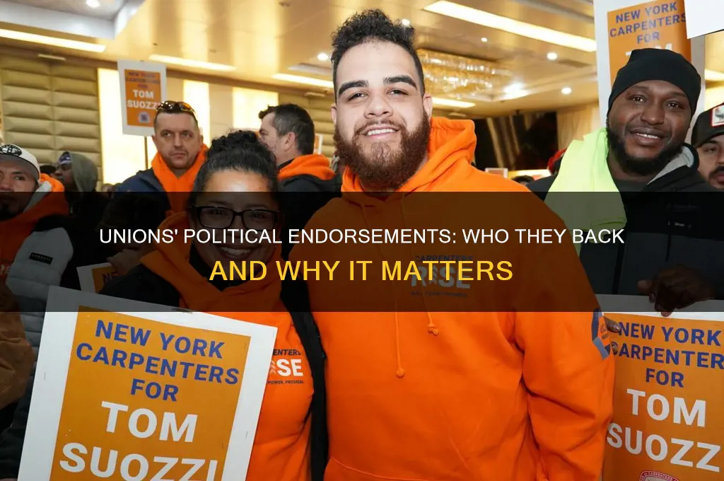 who do unions back political