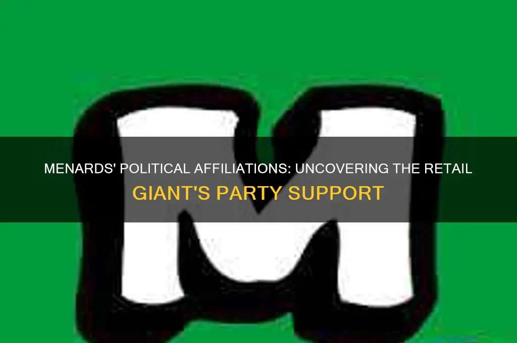 who does menards support politically