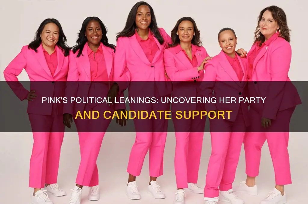 who does pink support politically