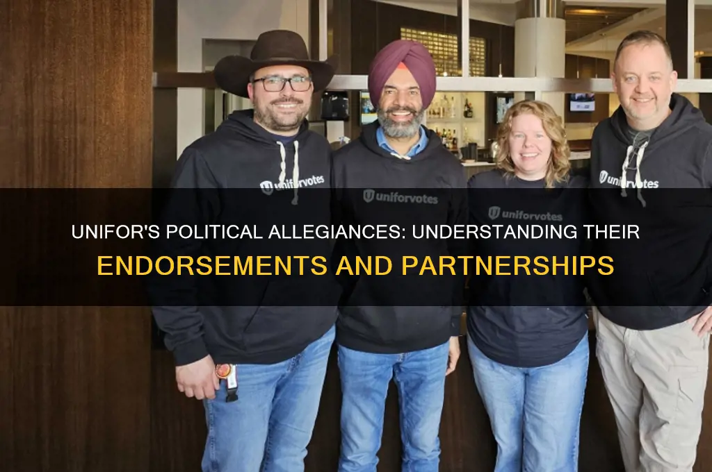 who does unifor support politically