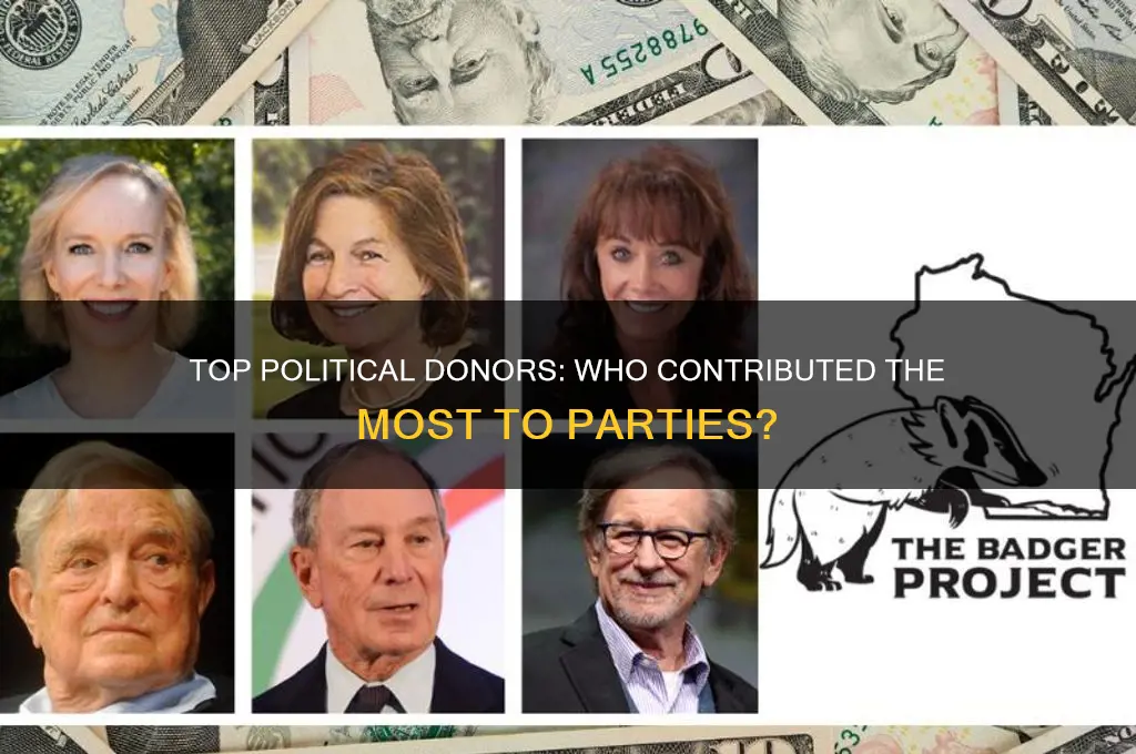 who donated most money to political parties