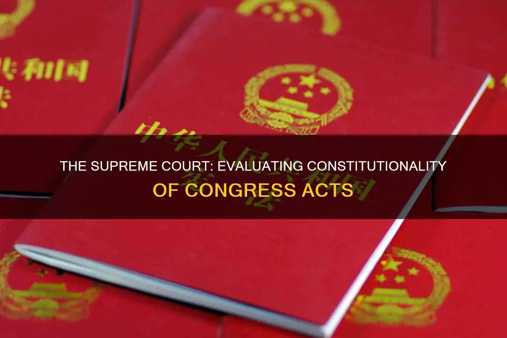 who evaluates the constitutionality of acts of congress