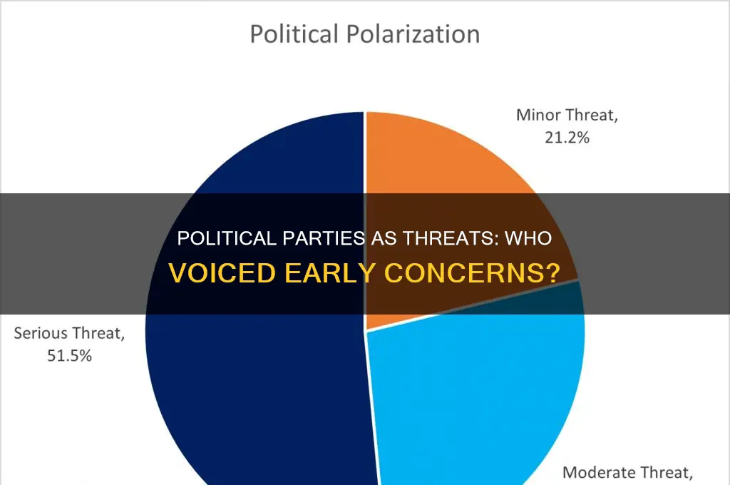 who expressed concern that political parties were a threat