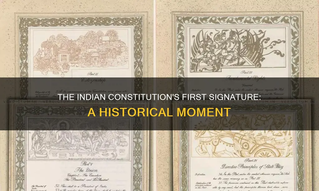 who first signed the indian constitution
