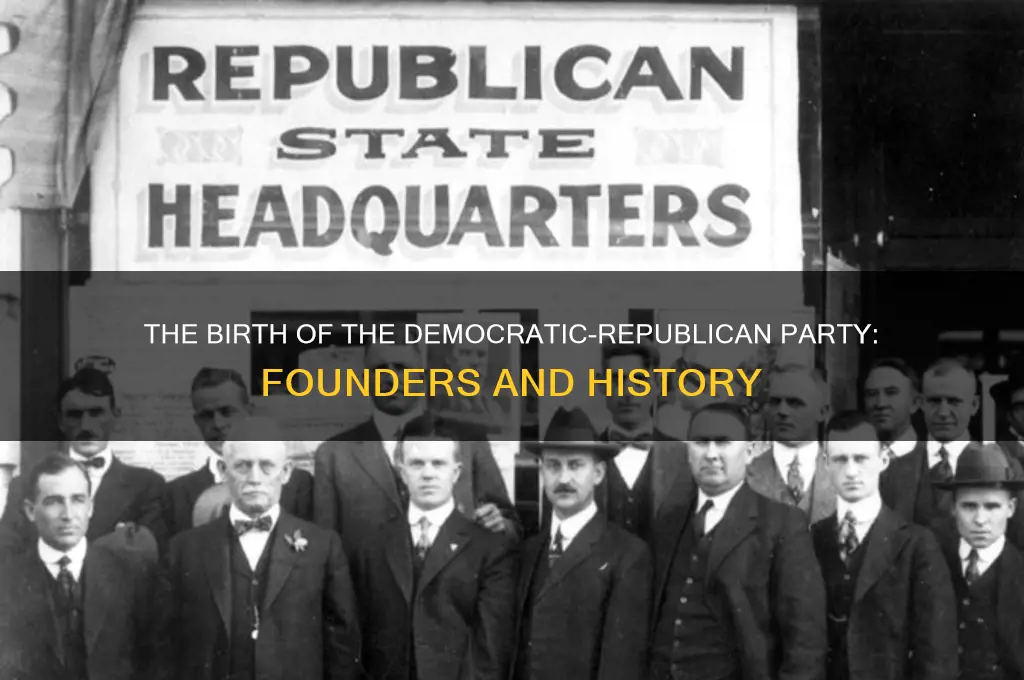who formed the democratic republican political party
