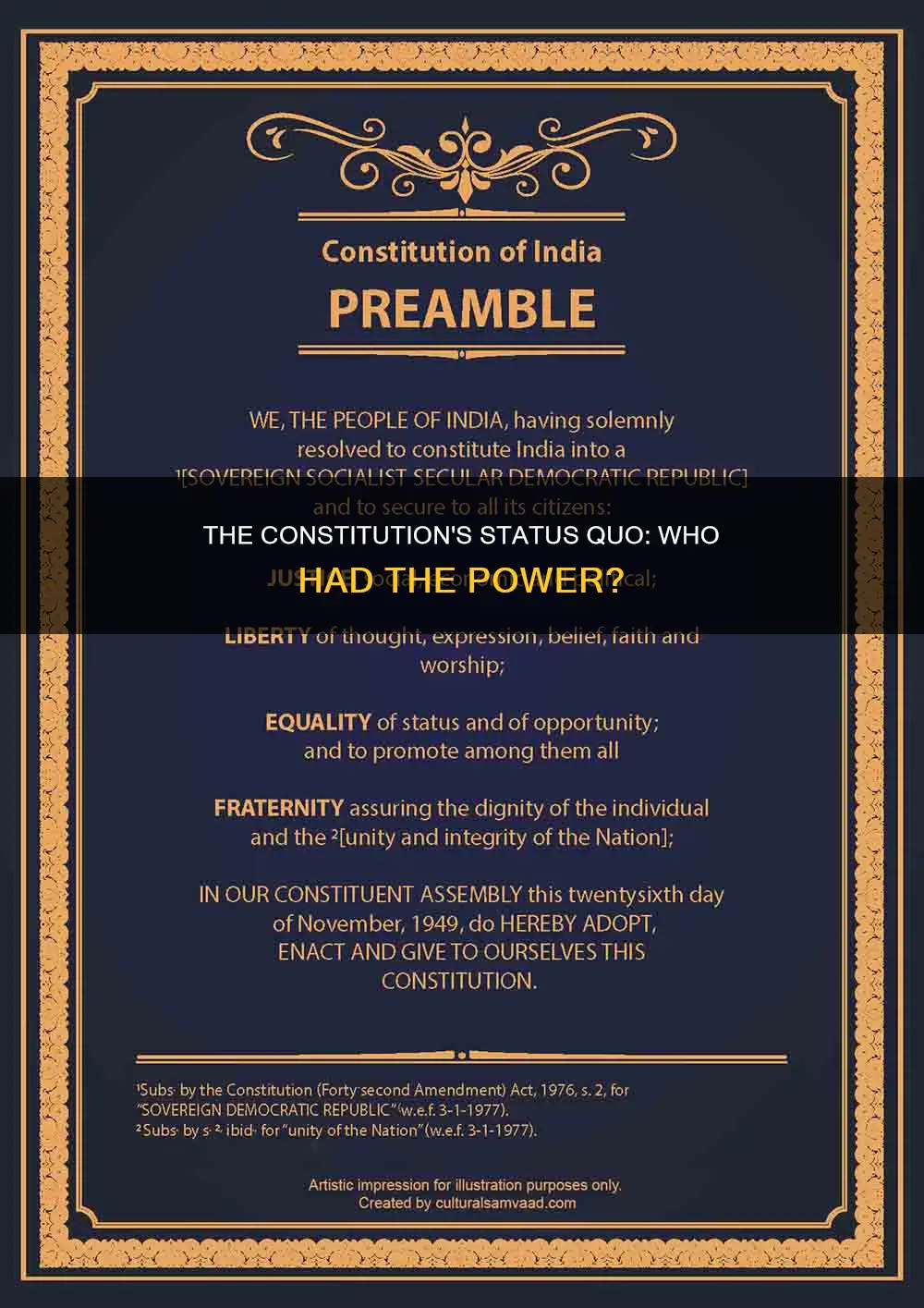 who had status during the time of the constitution