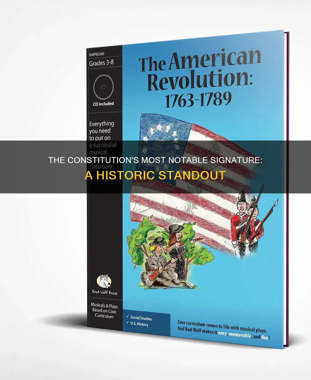 who had the biggest signature on the constitution