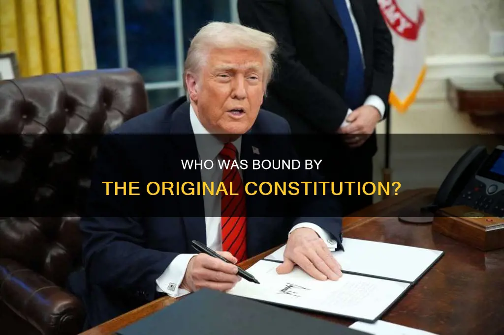 who had to obey the constitution when first written