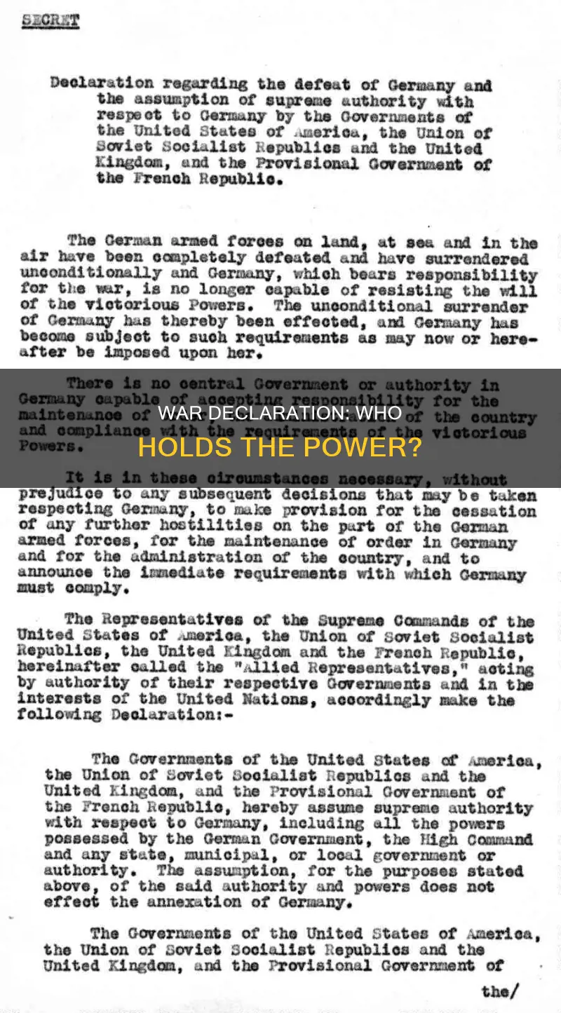 who has the constitutional authority to declare war