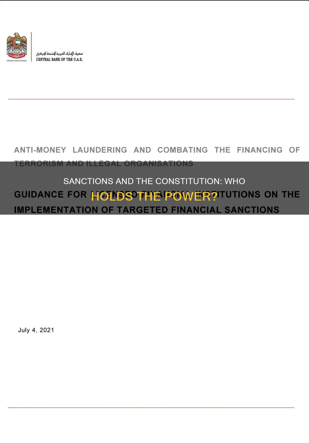 who has the constitutional authority to impose sanctions