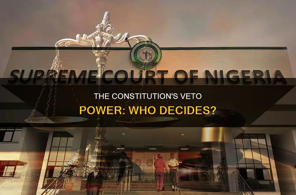 who has the power to approve or veto legislation constitution