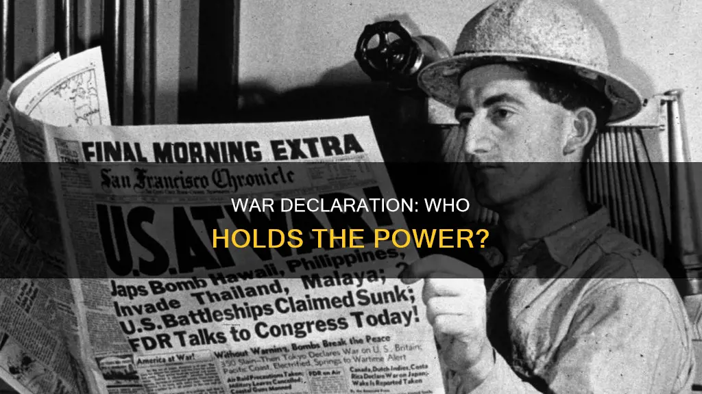 who holds the constitutional power to declare war brainly