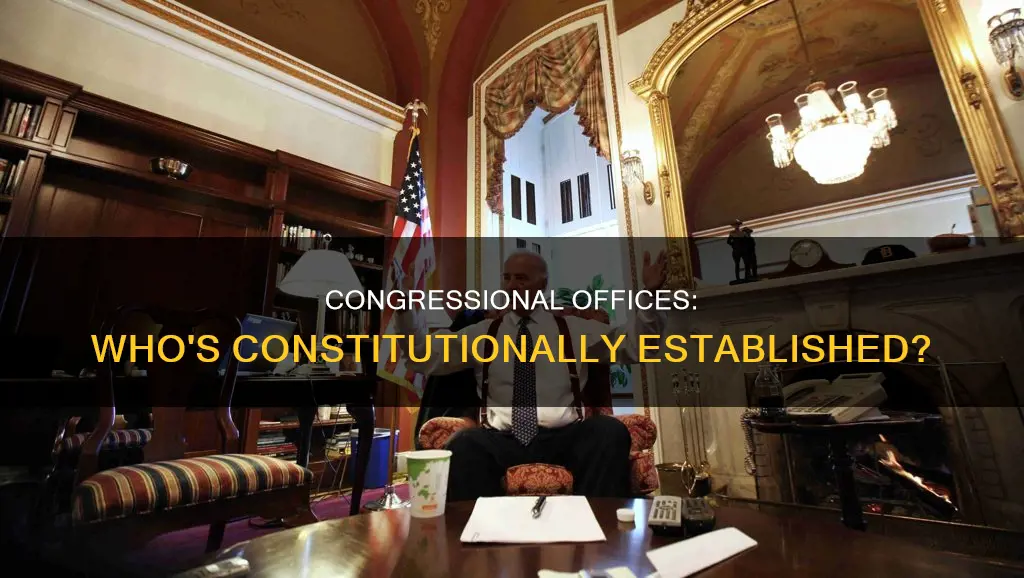 who in congress has offices established specifically by the constitution