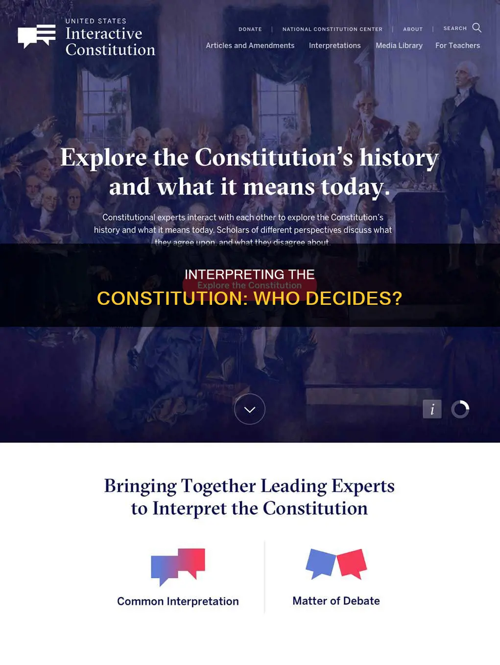 who interprets the constitution and amendments