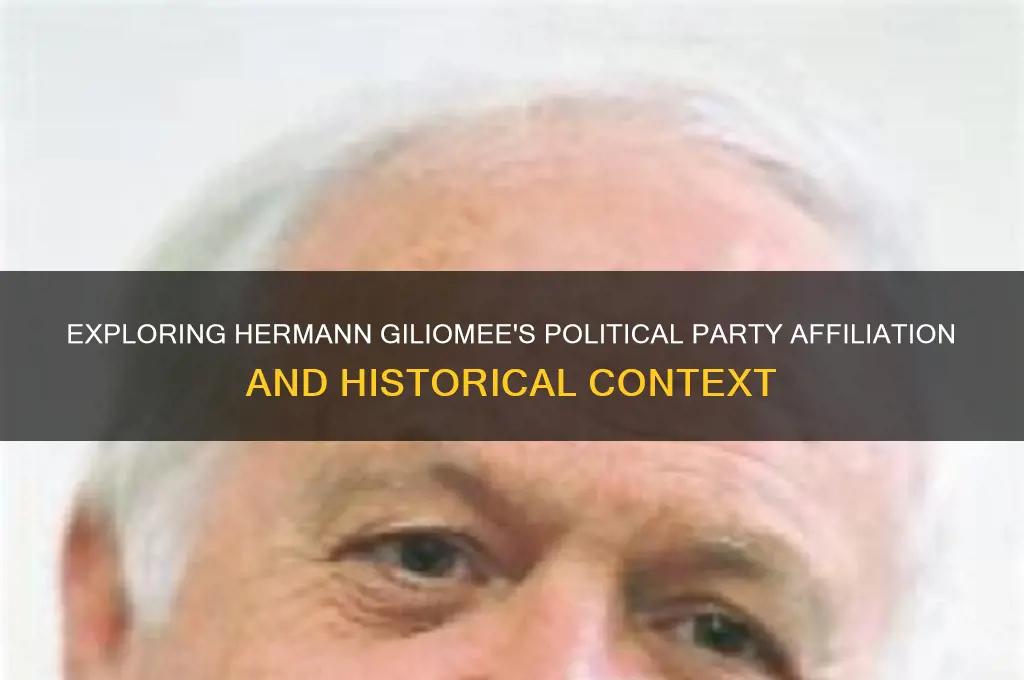 who is hermann giliomee political party