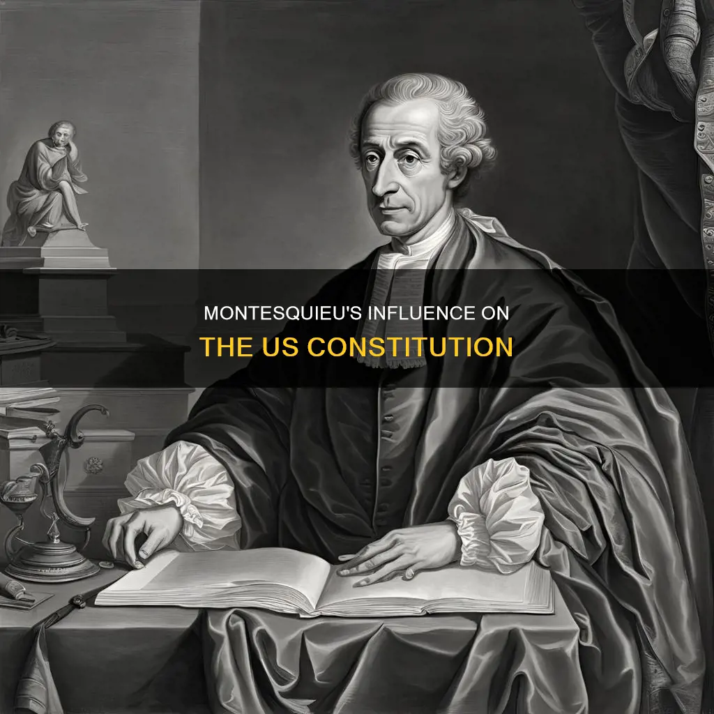 who is montesquieu and his contribution to the us constitution