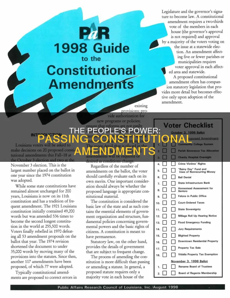 who is responsible for passing constitutional amendments