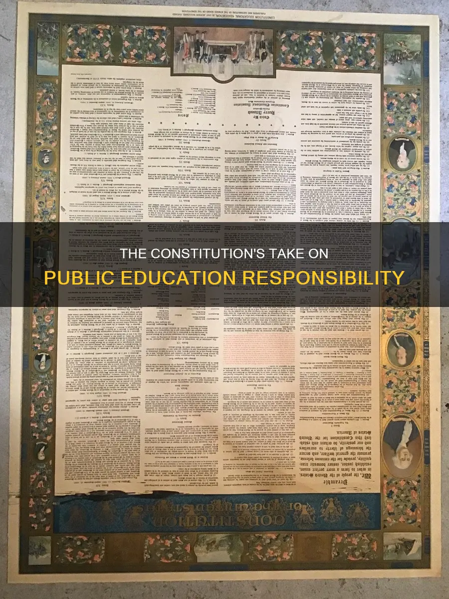 who is responsible for public education according to the constitution