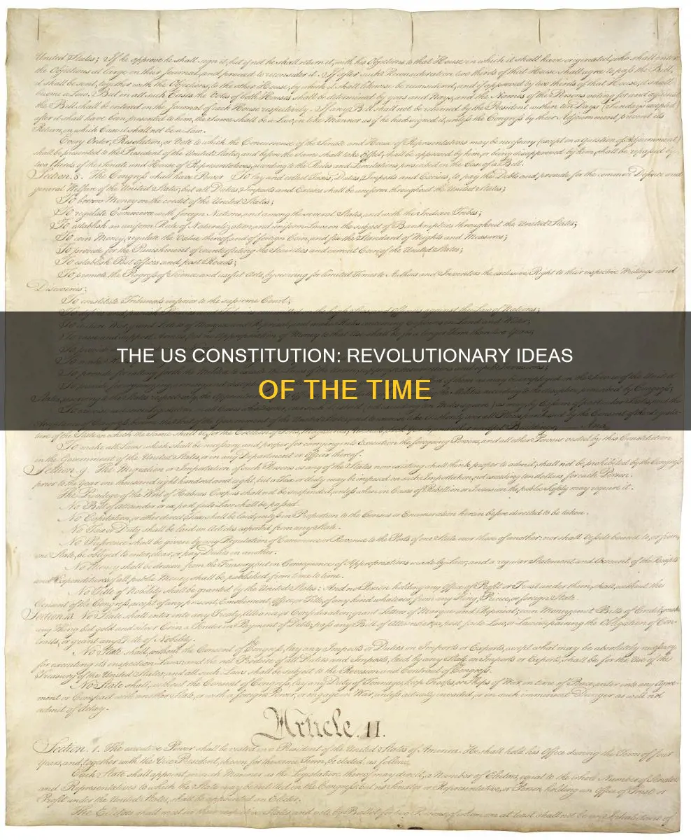 who made the us constitution innovation for its time