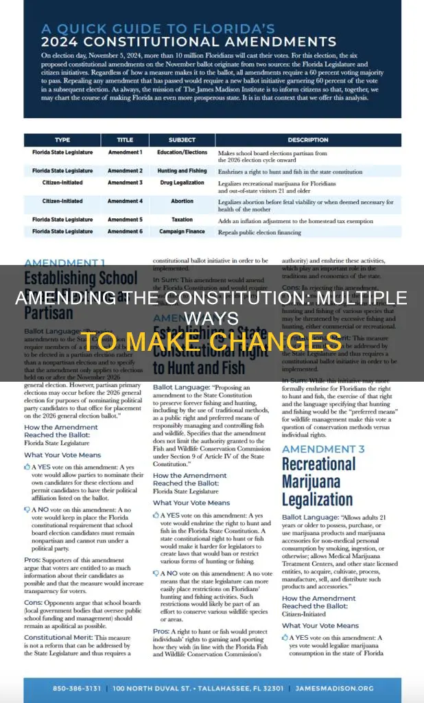 who many ways to formally amend the constitution