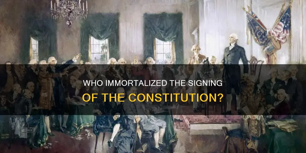 who painted the scene at the signing of the constitution