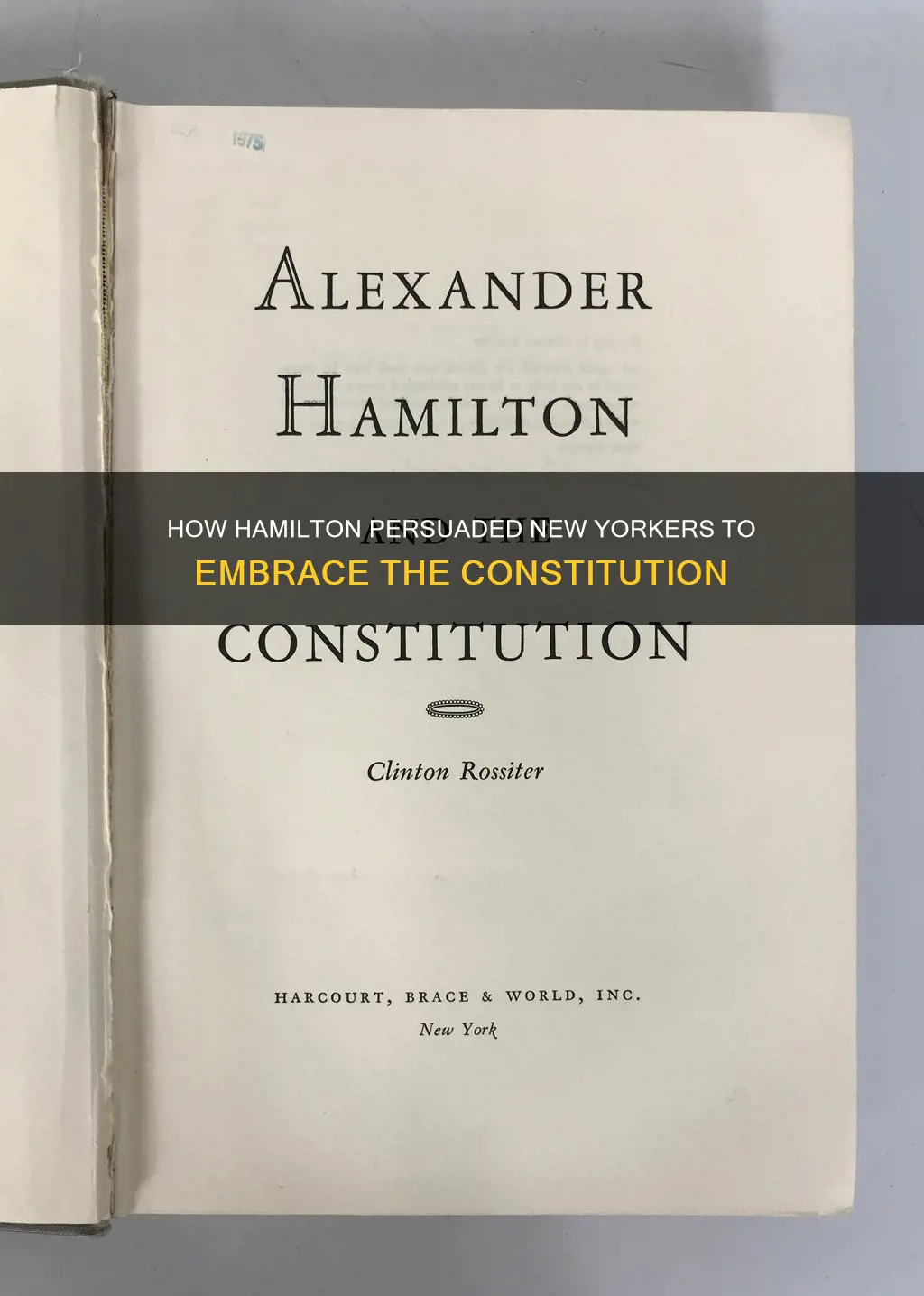 who persuaded new yorkers to approve the constitution
