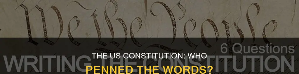 who physically wrote the us constitution onto the canvas