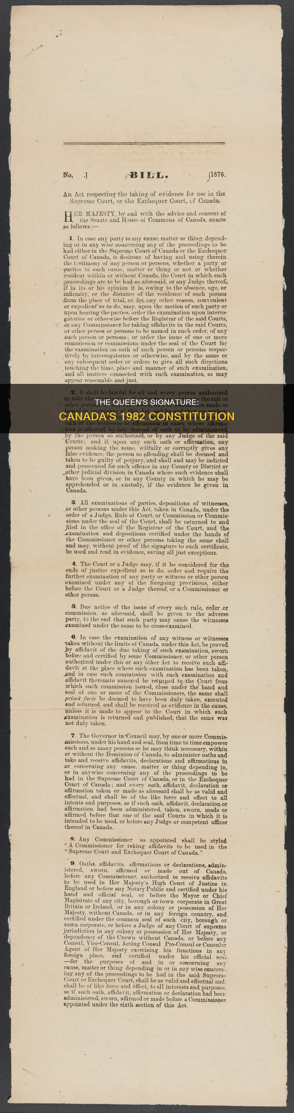 who proclaimed the amended constitution of canada in 1982