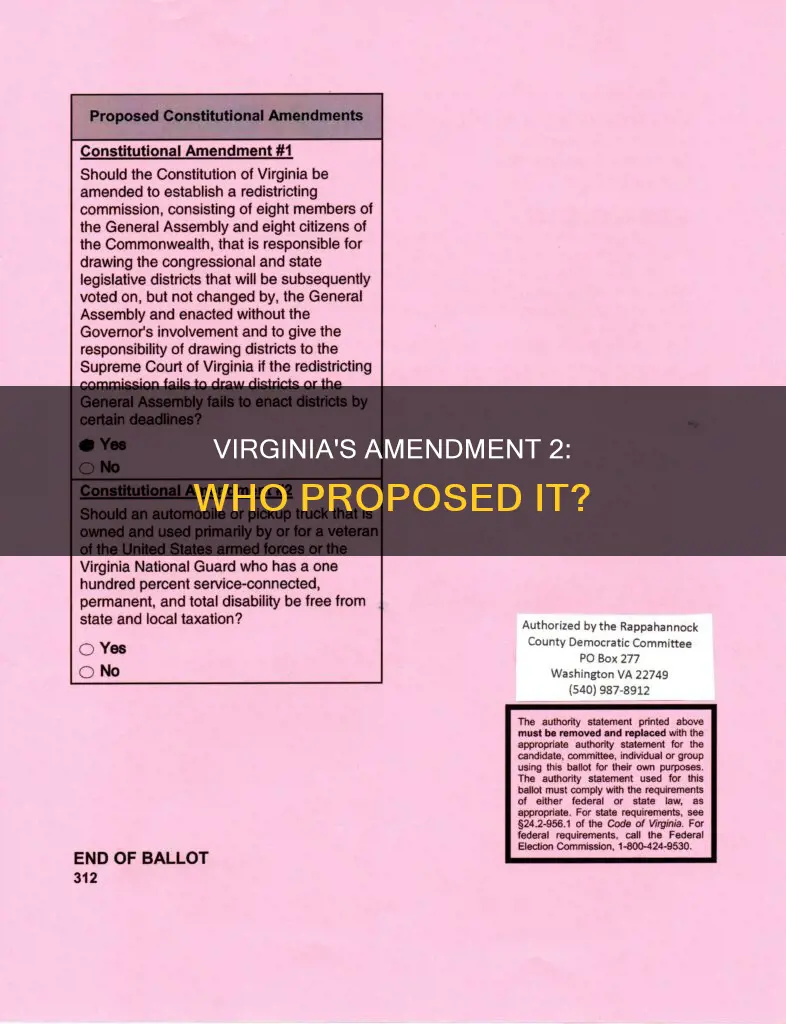 who proposed va constitutional amendment question 2