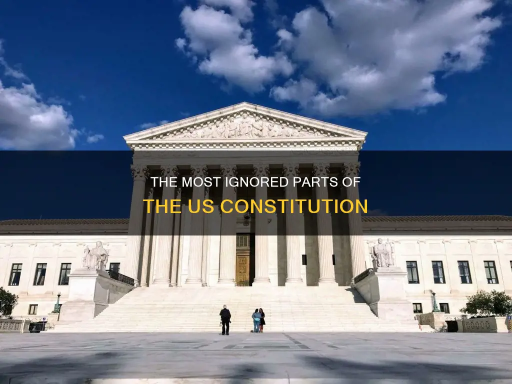 who published most frequently ignored parts of the us constitution